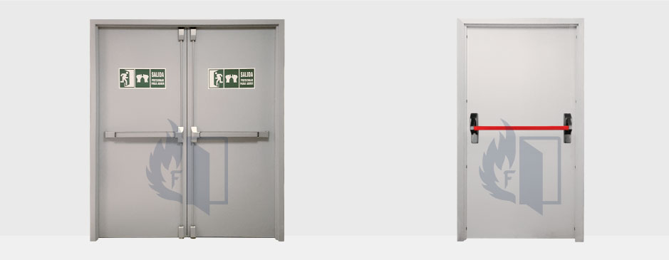 Cerradura barra antipánico para puerta de emergencia con cerradura exterior